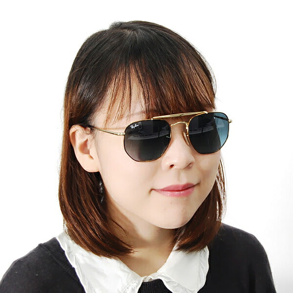 【オsusume価格】reiban sangurasu RB3648 91023M 54 Ray-Ban マーシャル ダブルブuriジ ヘキサゴナル THE MARSHAL 