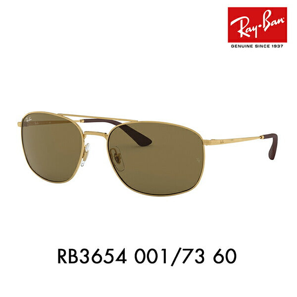 [Recommended Price] Ray-Ban Sunglasses RB3654 001/73 60 Ray-Ban Compatible with Ray-Ban Genuine Lenses Square Metal Double Bridge Fashion Glasses Eyeglasses 