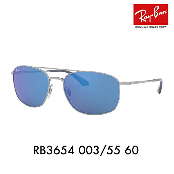 [Recommended Price] Ray-Ban Sunglasses RB3654 003/55 60 Ray-Ban Compatible with Ray-Ban Genuine Lenses Square Metal Double Bridge Fashion Glasses Eyeglasses 