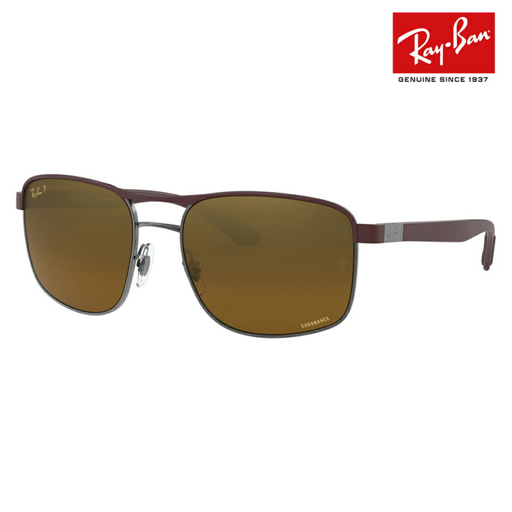 【オsusume価格】reiban sangurasu RB3660CH 188/A3 58 Ray-Ban sukueea metaru ダブルブritji kuromansu 偏光renzu 伊达メガネ 眼镜