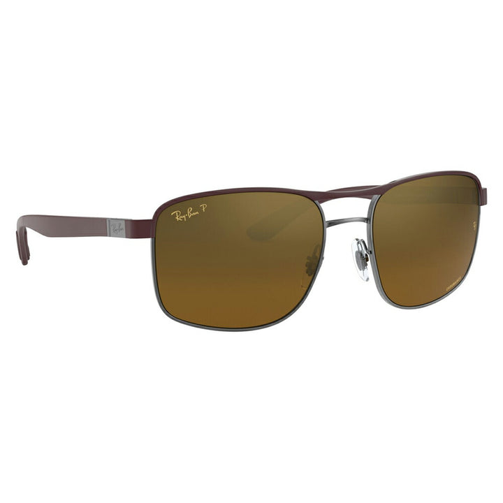 【オsusume価格】reiban sangurasu RB3660CH 188/A3 58 Ray-Ban sukueea metaru ダブルブritji kuromansu 偏光renzu 伊达メガネ 眼镜