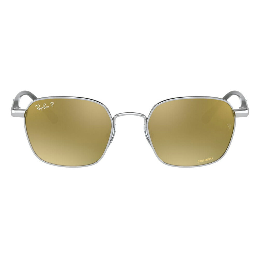 [Recommended Price] Ray-Ban Sunglasses RB3664CH 003/60 50 Ray-Ban Round Metal Square Chromance CHROMANCE Polarized Mirror Lens Fashion Glasses Eyeglasses 