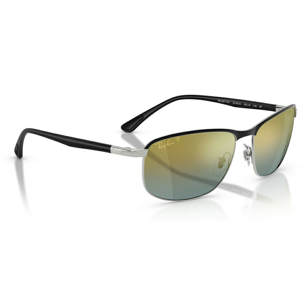 【正規品販売店】レイバンサングラス RB3671CH 9144J0 60 Ray-Ban CHROMANCE LENS クロマンスレンズ  スクエア メタル メンズ