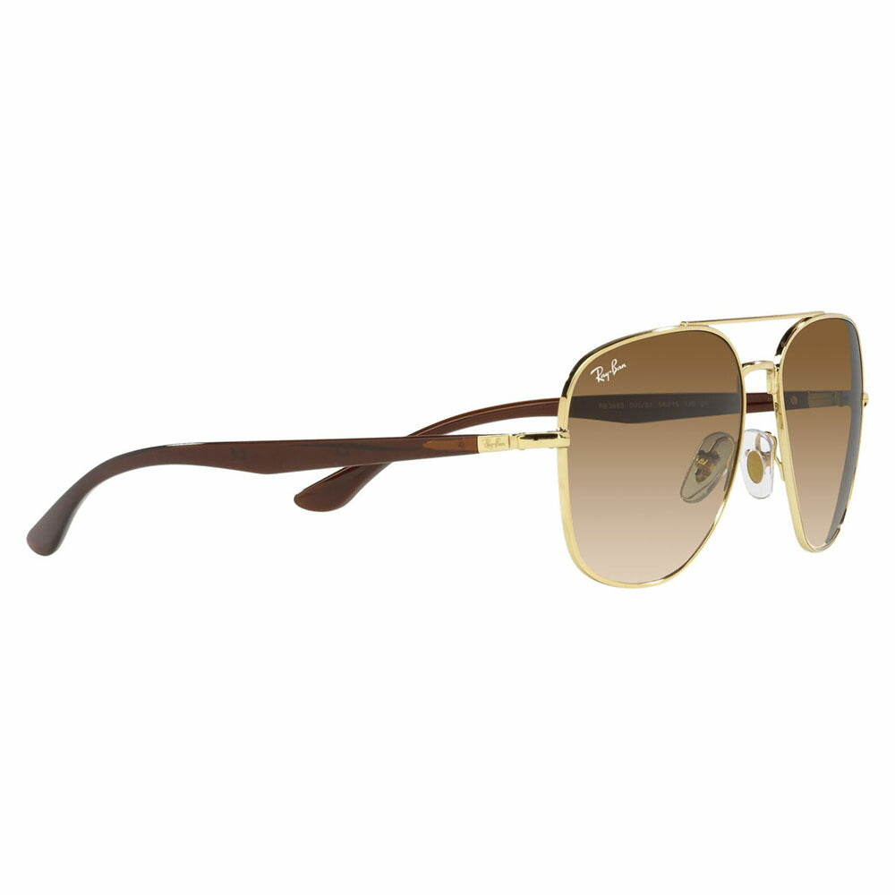 [Authorized Retailer] Ray-Ban Sunglasses RB3683 001/51 56 Ray-Ban Compatible with Ray-Ban Genuine Lenses Double Bridge Square Metal Fashion Glasses Eyeglasses 