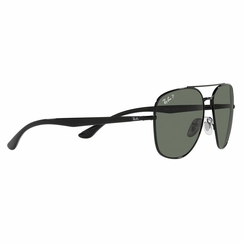 [Authorized Retailer] Ray-Ban Sunglasses RB3683 002/58 56 Ray-Ban Double Bridge Square Metal Polarized Glasses for Genuine Ray-Ban Lenses 