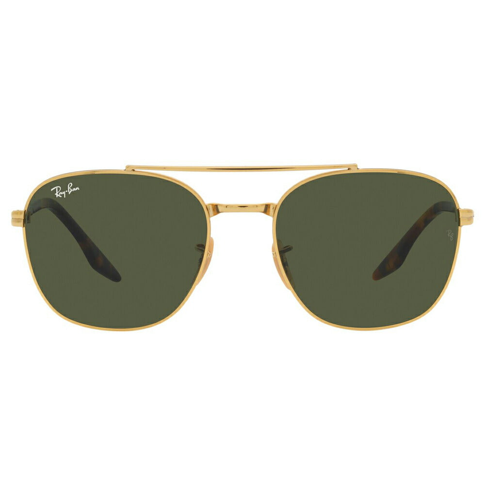 [Authorized Retailer] Ray-Ban Sunglasses RB3688 001/31 55 58 Ray-Ban Compatible with Ray-Ban Genuine Lenses Double Bridge Round Teardrop Metal Men's Women's Stylish New Model Fashion Glasses Eyeglasses 