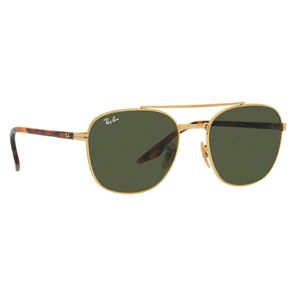 [Authorized Retailer] Ray-Ban Sunglasses RB3688 001/31 55 58 Ray-Ban Compatible with Ray-Ban Genuine Lenses Double Bridge Round Teardrop Metal Men's Women's Stylish New Model Fashion Glasses Eyeglasses 