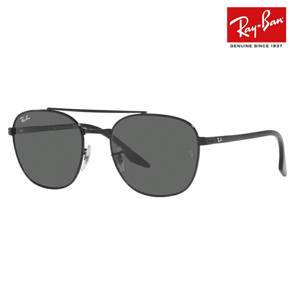 [Authorized Retailer] Ray-Ban Sunglasses RB3688 002/B1 55 58 Ray-Ban Compatible with Ray-Ban Genuine Lenses Double Bridge Round Teardrop Metal Men's Women's Stylish New Model Fashion Glasses Eyeglasses 