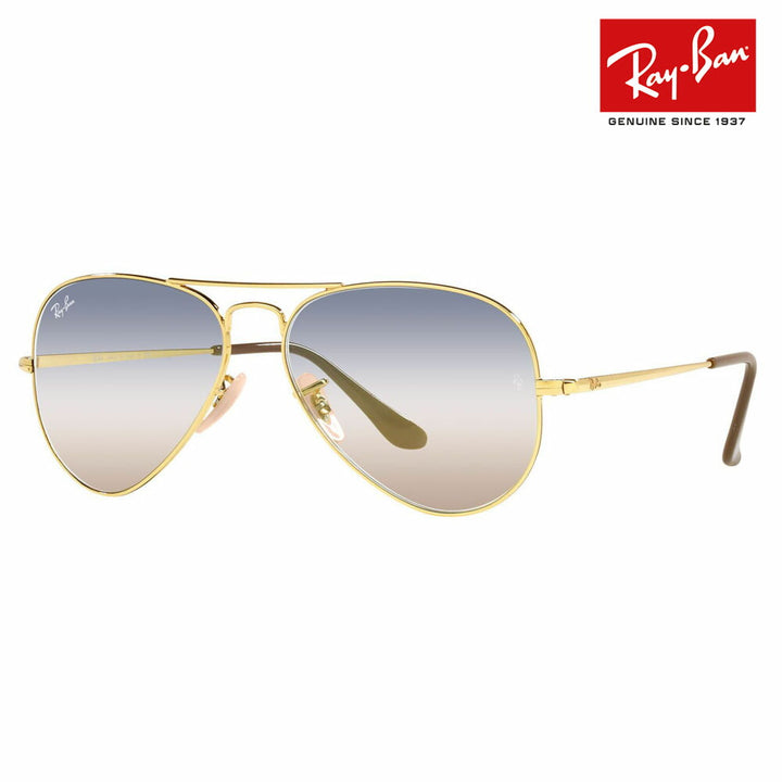 [Authorized Retailer] Ray-Ban Sunglasses RB3689 001/GD 58 62 Ray-Ban Compatible with Ray-Ban Genuine Lenses AVIATOR METAL II Aviator Metal 2 Teardrop Fashion Glasses Eyeglasses 