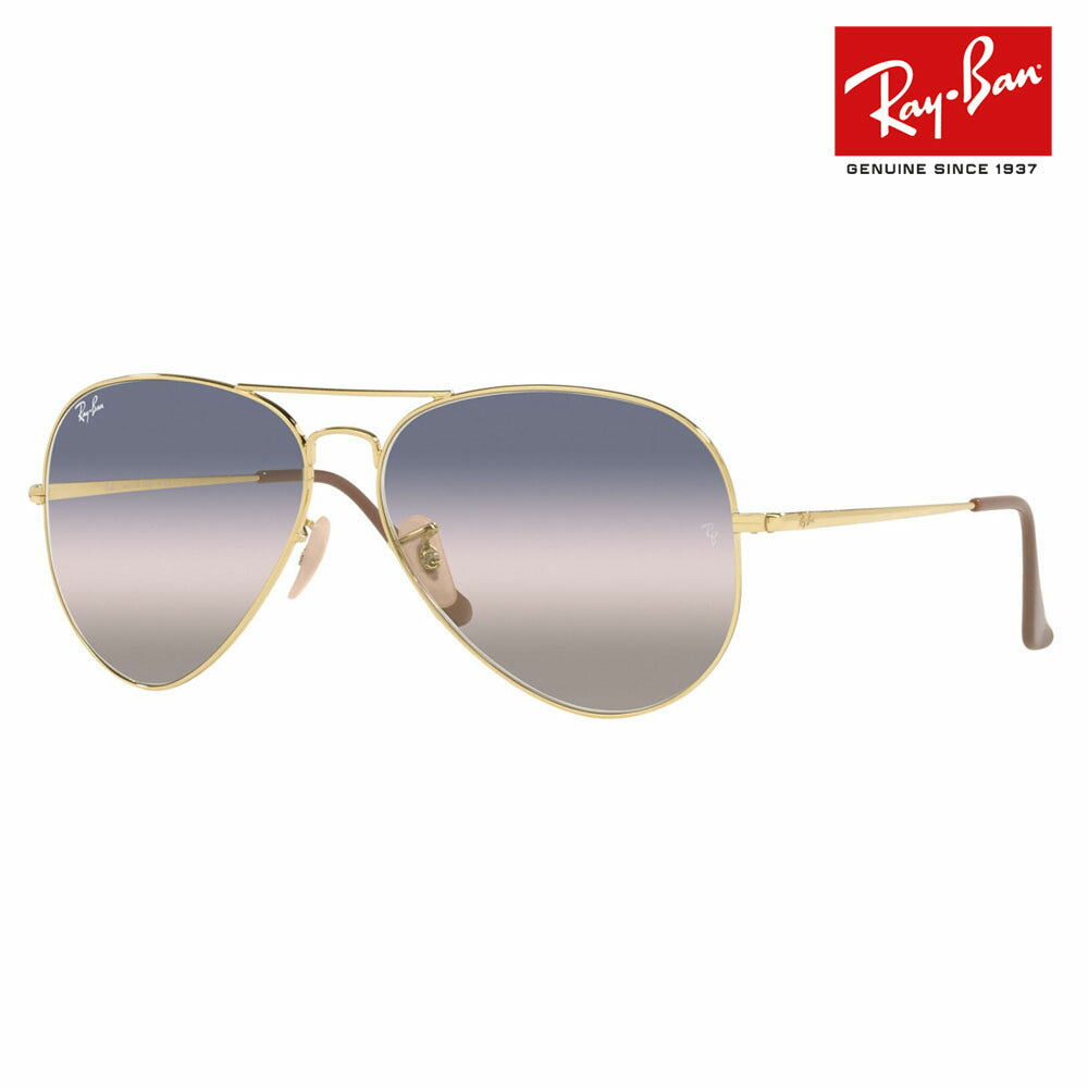 [Authorized Retailer] Ray-Ban Sunglasses RB3689 001/GE 58 62 Ray-Ban Compatible with Ray-Ban Genuine Lenses AVIATOR METAL II Aviator Metal 2 Teardrop Fashion Glasses Eyeglasses 