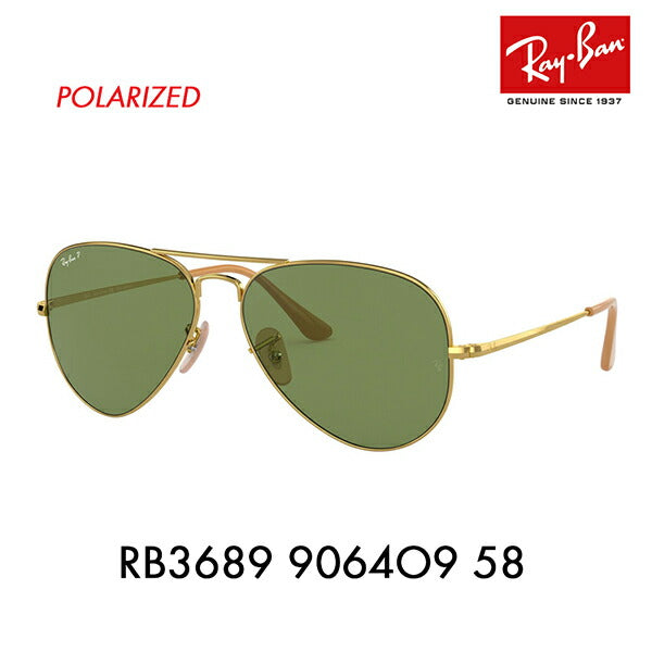 [Recommended Price] Ray-Ban Sunglasses RB3689 9064O9 58 Ray-Ban Aviator Metal AVIATOR METAL II Two-Bridge Polarized Fashion Glasses Eyeglasses 