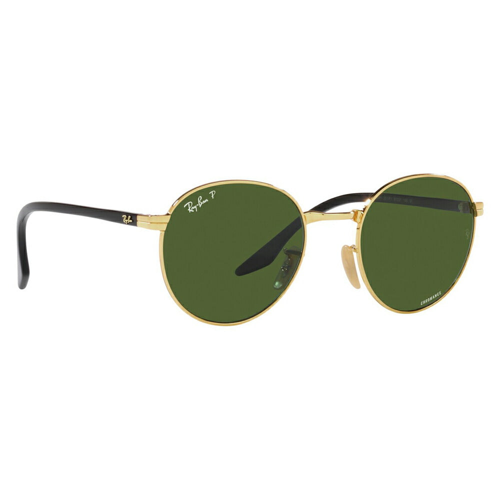 [Authorized Retailer] Ray-Ban Sunglasses RB3691 001/P1 48 51 Ray-Ban Compatible with Ray-Ban Genuine Lenses Round Metal Glass Lenses Polarized Lenses Fashion Glasses Eyeglasses 