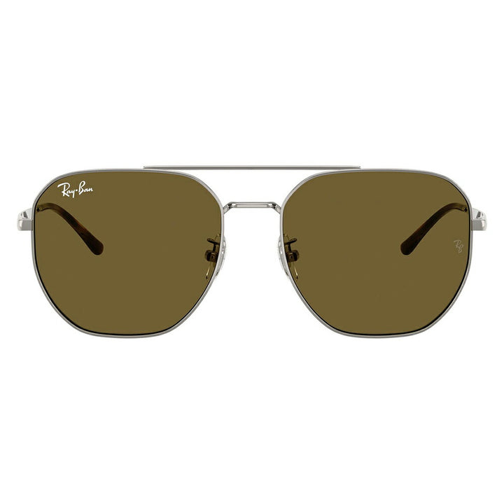 【正規品販売店】レイバンサングラス RB3724D 004/73 59 Ray-Ban レイバン純正レンズ対応 フラットレンズ アジアンデザイン ダブルブリッジ ティアドロップタイプ ラウンド メタル クラシック 伊達メガネ 眼鏡