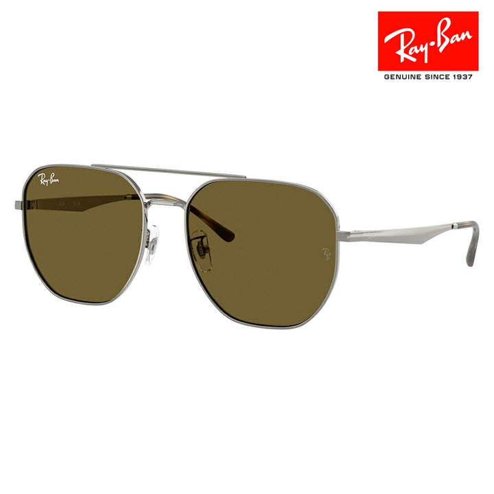 【正規品販売店】レイバンサングラス RB3724D 004/73 59 Ray-Ban レイバン純正レンズ対応 フラットレンズ アジアンデザイン ダブルブリッジ ティアドロップタイプ ラウンド メタル クラシック 伊達メガネ 眼鏡