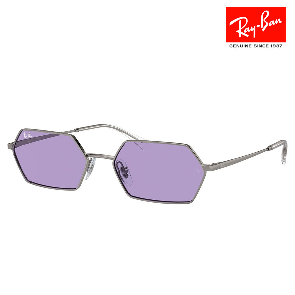 [Authorized Retailer] Ray-Ban Sunglasses RB3728 004/1A 55 58 Ray-Ban Compatible with Ray-Ban Genuine Lenses YEVI BIO-BASED Square Metal Fashion Glasses Eyeglasses 