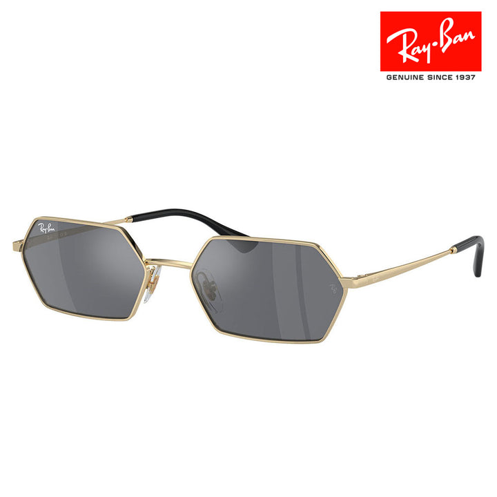 [Authorized Retailer] Ray-Ban Sunglasses RB3728 92136V 55 58 Ray-Ban Compatible with Ray-Ban Genuine Lenses YEVI BIO-BASED Square Metal Fashion Glasses Eyeglasses 