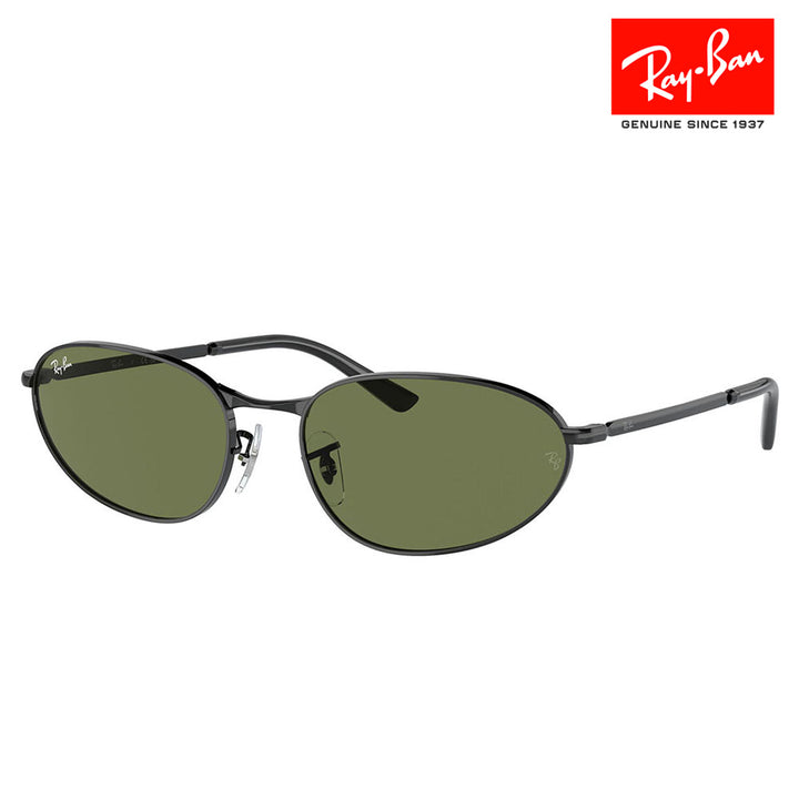 [Authorized Retailer] Ray-Ban Sunglasses RB3734 002/B1 56 59 Ray-Ban Compatible with Ray-Ban Genuine Lenses Oval Metal Unisex Fashion Glasses Eyeglasses 