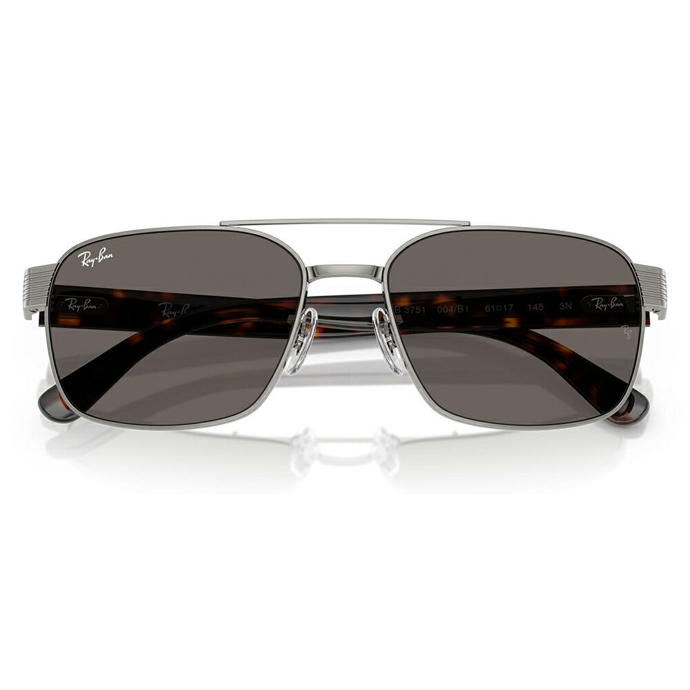 【正規品販売店】レイバン サングラス RB3751 004/B1 58 61  Ray-Ban レイバン純正レンズ対応 スクエア メタル ユニセックス  伊達メガネ 眼鏡