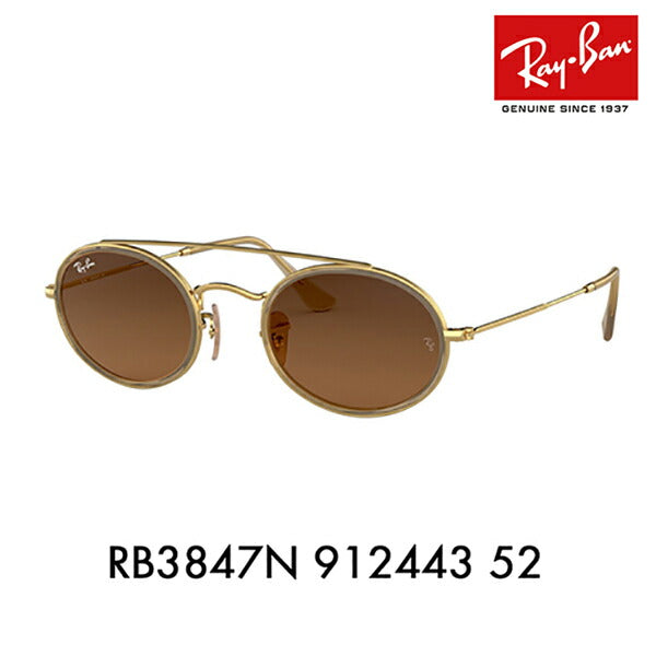 [Recommended Price] Ray-Ban Sunglasses RB3847N 912443 52 Ray-Ban Oval Double Bridge Flat Lens Fashion Glasses Eyeglasses 