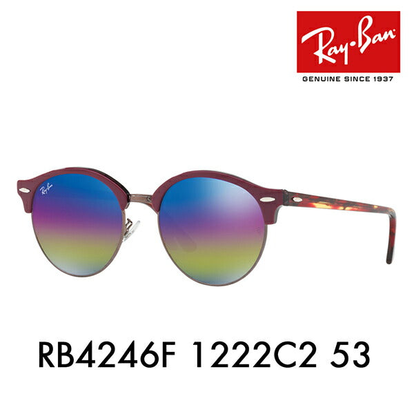 [Recommended Price] Ray-Ban Club Round Sunglasses RB4246F 1222C2 53 Ray-Ban Ray-Ban Genuine Lenses Compatible CLUBROUND Full Fit Flash Lenses Fashion Glasses Eyeglasses 