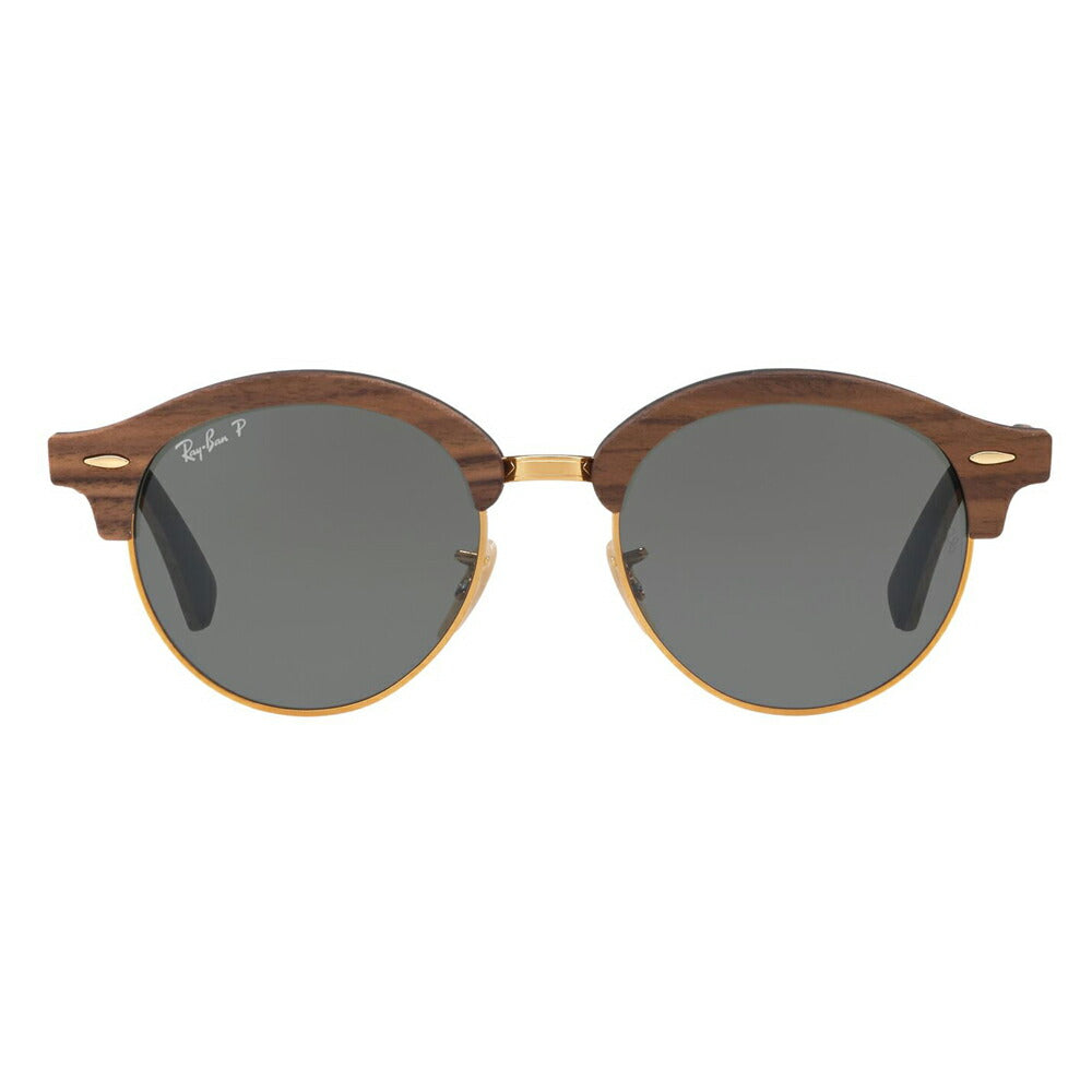 [Recommended Price] Ray-Ban RB4246M 118158 51 Polarized Lenses Club Round Wood CLUBROUND WOOD Women's Men's Round Brow Thermont Sunglasses Ray-Ban Fashion Glasses Eyeglasses 