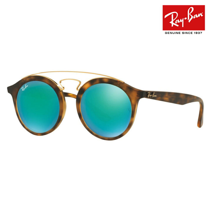 [Recommended Price] Ray-Ban Sunglasses RB4256F 60923R 47 Ray-Ban Round Double Bridge Mirror Lens Fashion Glasses Eyeglasses 