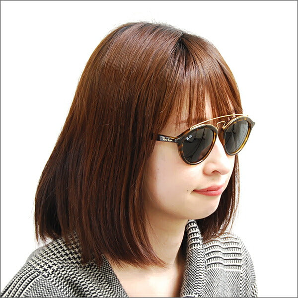 【オsusuメ価格】reiban サngurasu RB4257F 710/71 51 Ray-Ban reyban 纯正renzu対応 伊达メガネ 眼镜 ラウンド ダブルブuriジ