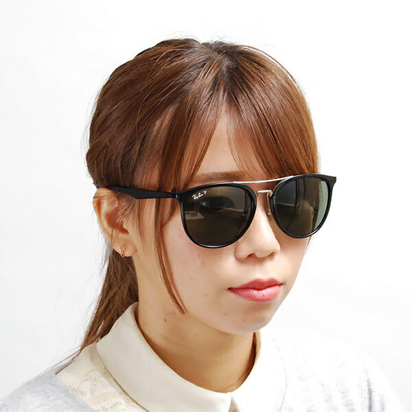 【オsusuメ価格】reiban サngurasu RB4285 601/9A 55 Ray-Ban reyban 纯正renzu対応 ダブルブritジ ラウンド 偏光 伊达メガネ 眼镜