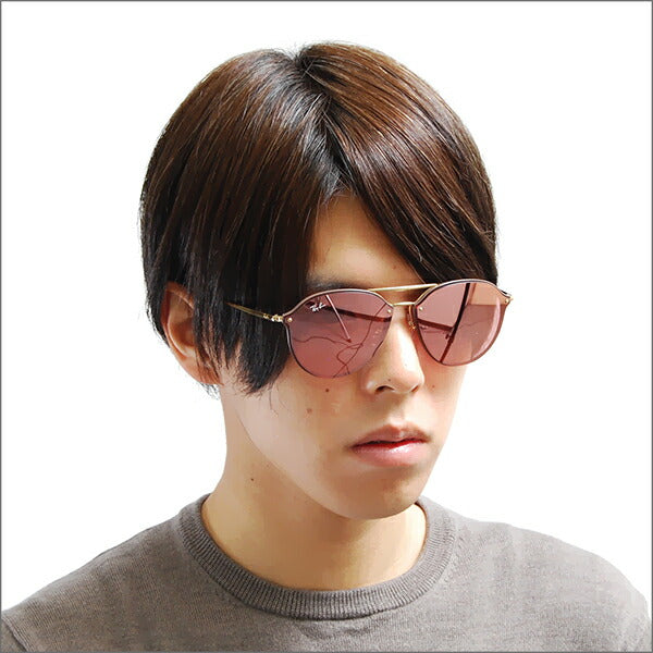 【オsusume価格】reiban sangurasu bureizu RB4292N 6327E4 62 Ray-Ban ダブルブuriジ furattorenzu ミラー BLAZE 伊达メガネ 眼镜