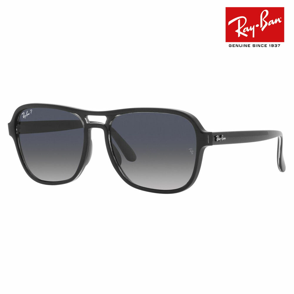 [Recommended Price] Ray-Ban Sunglasses RB4356 654578 58 Ray-Ban STATE SIDE Square Teardrop Double Bridge Polarized Lenses Polaroided Fashion Glasses Eyeglasses 