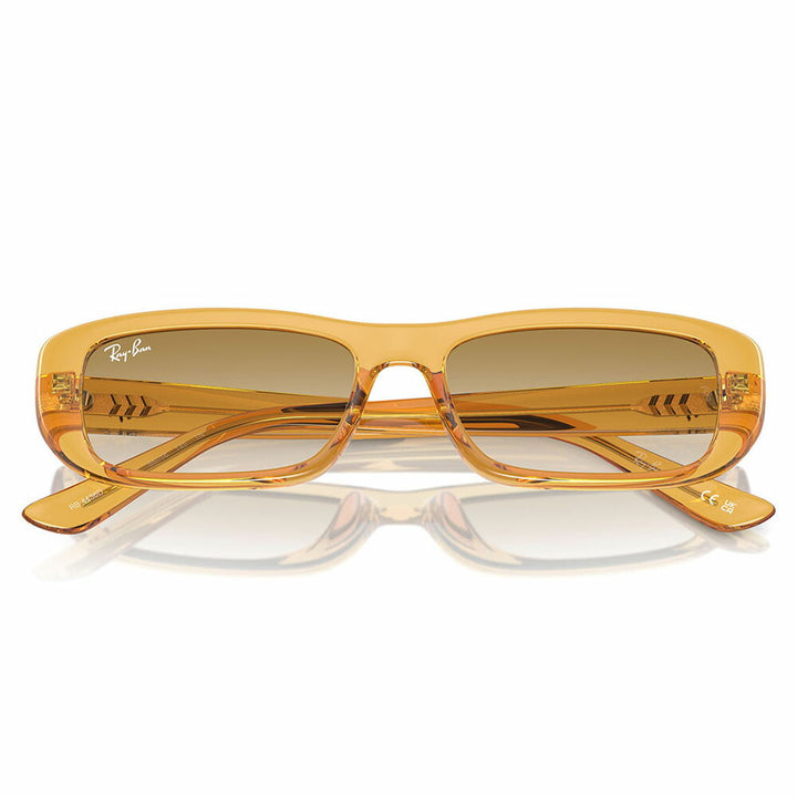 [Authorized Retailer] Ray-Ban Sunglasses RB4436D 668213 55 Ray-Ban Compatible with Ray-Ban Genuine Lenses Square Oval Flat Lenses Asian Fit Light Color Fashion Glasses Eyeglasses 