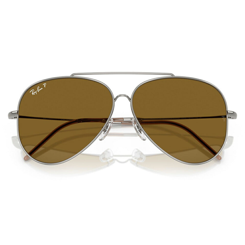 【正規品販売店】レイバン サングラス RBR0101S 004/83 59 62 Ray-Ban AVIATOR REVERSE アビエーター リバース パイロット ティアドロップ 偏光 メタル フルリム 伊達メガネ 眼鏡