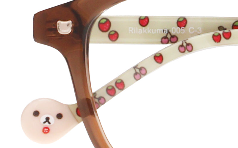 Rilakkuma005-3 コリラックマモデル クリアブラウン スクエア セル リラックマ眼鏡