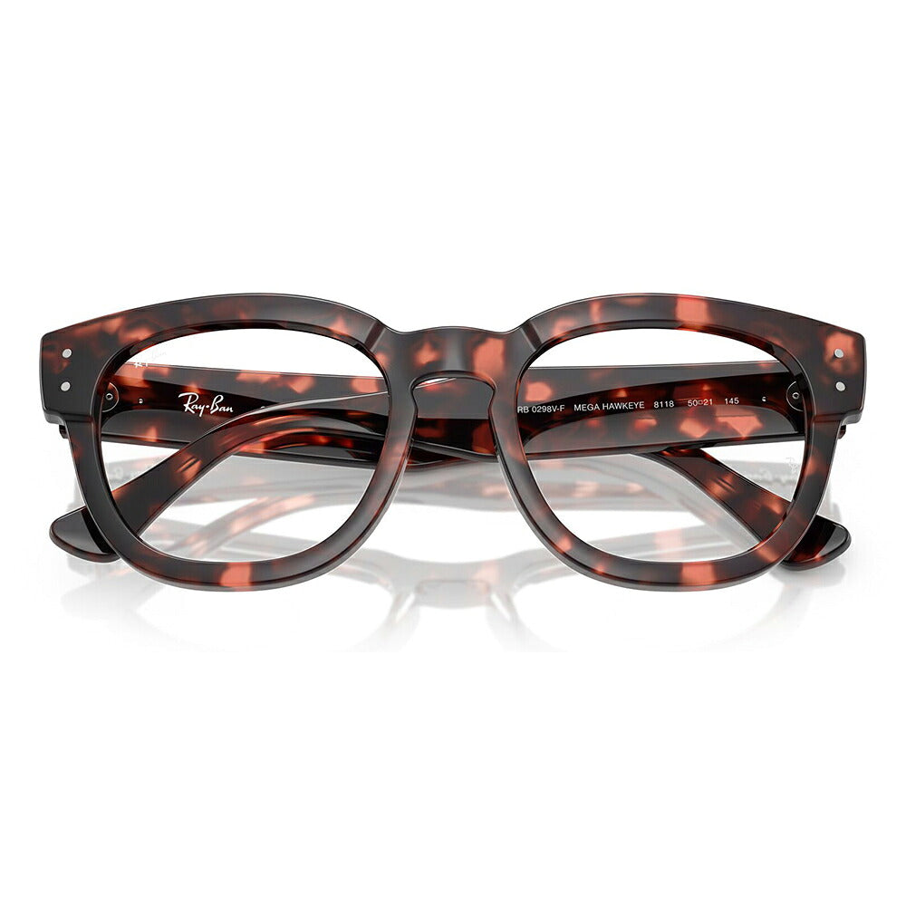 【アウトレット】度なし1.55レンズ交換+0円 レイバン メガネ フレーム RX0298VF 8118 50 Ray-Ban MEGA HAWKEYE メガホークアイ ウェリントン フルフィットモデル 大きめ 伊達メガネ 眼鏡