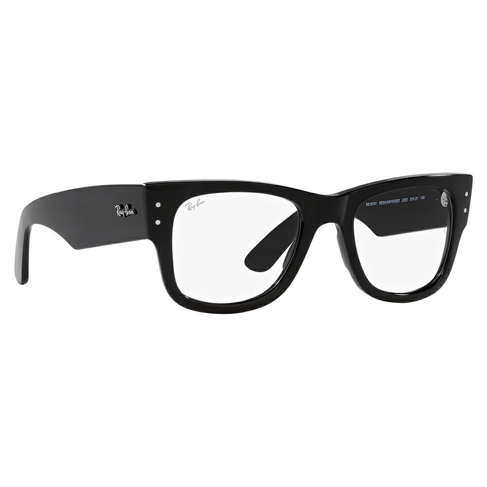 [Authorized Retailer] Non-prescription 1.55 lens replacement +0 yen Ray-Ban glasses frame RX0840V 2000 51 Ray-Ban Ray-Ban genuine lens compatible Mega Wayfarer Optics Wellington fashion glasses eyeglasses 