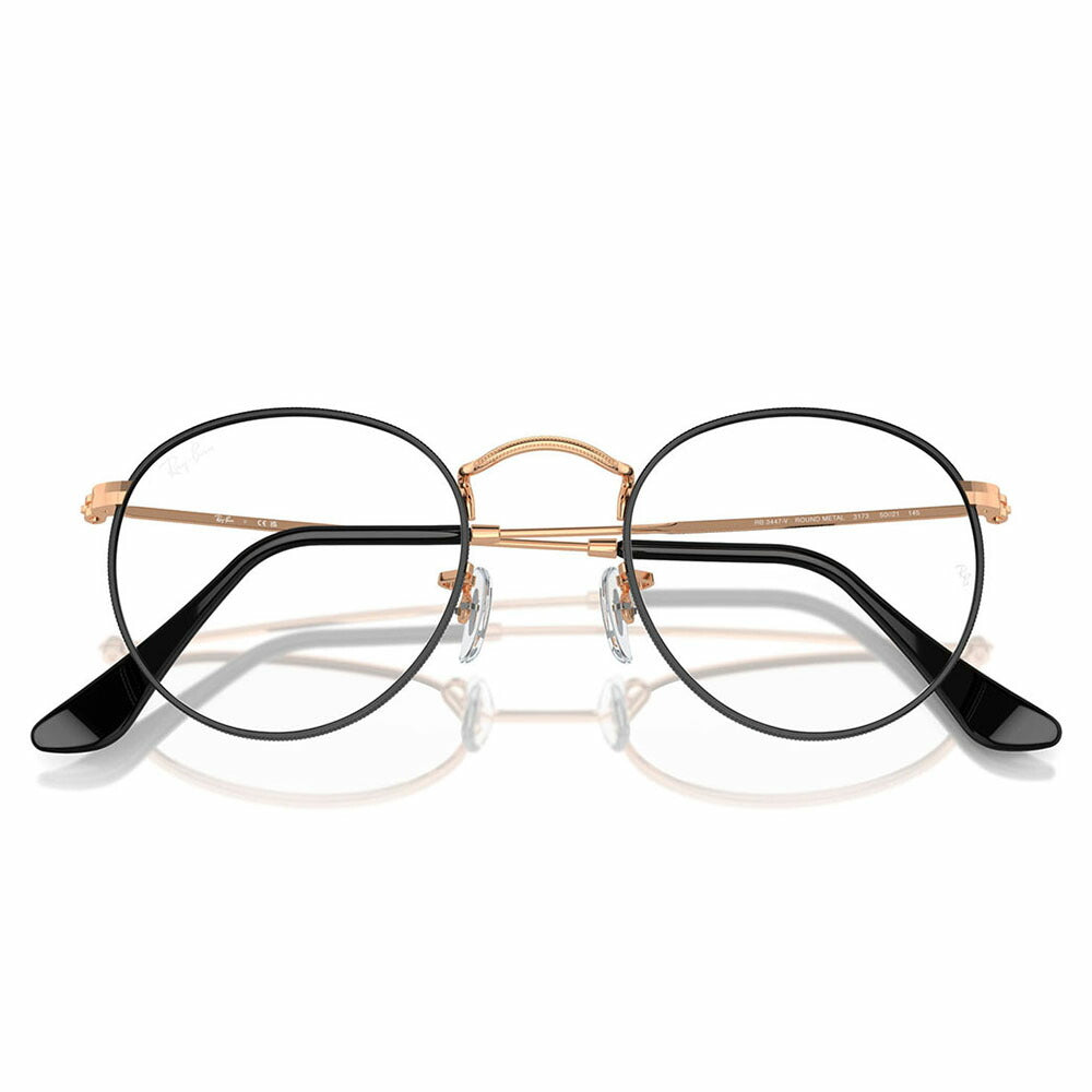 【正規品販売店】度なし1.55レンズ交換+0円 レイバン メガネ フレーム RX3447V 3173 47 50 53 Ray-Ban レイバン純正レンズ対応ROUND ラウンド メタル クラシック 伊達メガネ 眼鏡