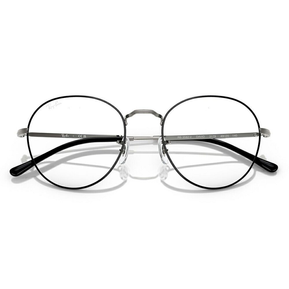 【正規品販売店】度なし1.55レンズ交換+0円 レイバン メガネ フレーム RX3582V 3179 49 51 Ray-Ban レイバン純正レンズ対応 DAVID デビッド ラウンド メタル クラシック ユニセックス