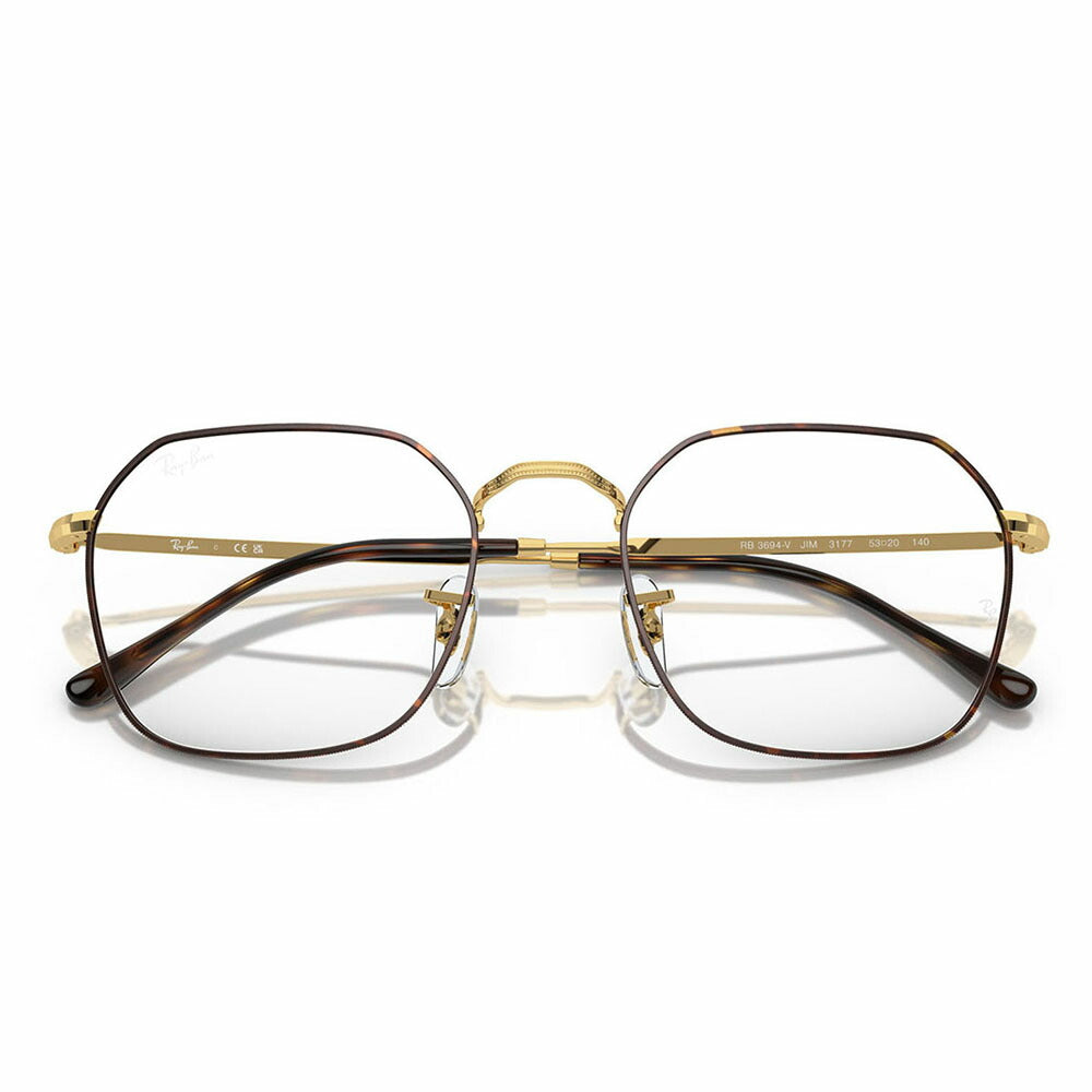 【正規品販売店】度なし1.55レンズ交換+0円 レイバン メガネ フレーム RX3694V 3177 51 Ray-Ban レイバン純正レンズ対応 JIM ジム メタル 伊達メガネ 眼鏡