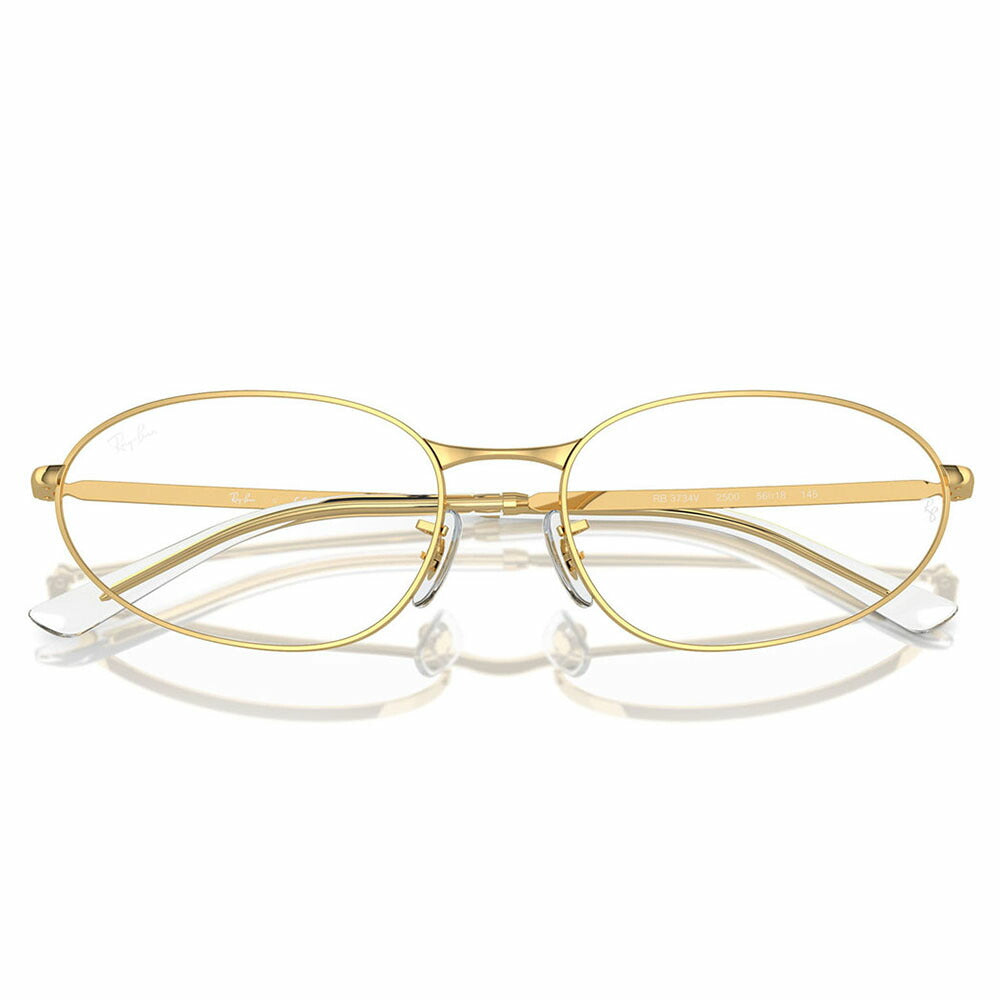 【正規品販売店】度なし1.55レンズ交換+0円 レイバン メガネ フレーム RX3734V 2500 54 56 Ray-Ban レイバン純正レンズ対応 メタル フルリム オーバル ユニセックス