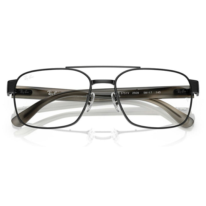 【正規品販売店】度なし1.55レンズ交換+0円 レイバン メガネ フレーム RX3751V 2509 56 58 Ray-Ban レイバン純正レンズ対応 スクエア メタル ツーブリッジ ユニセックス