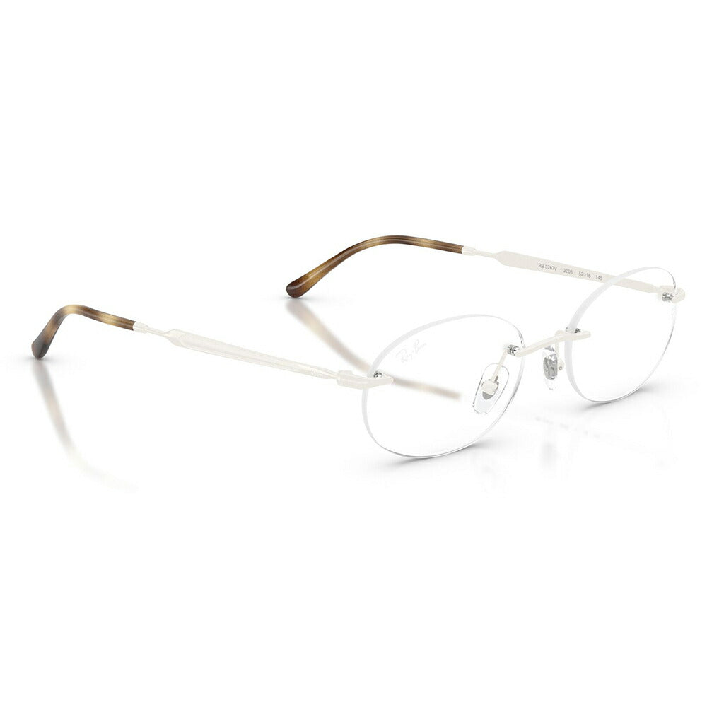 【正規品販売店】度なし1.55レンズ交換+0円 レイバン メガネ フレーム RX3767V 3205 50 52 Ray-Ban レイバン純正レンズ対応 オーバル ツーポイント メタル