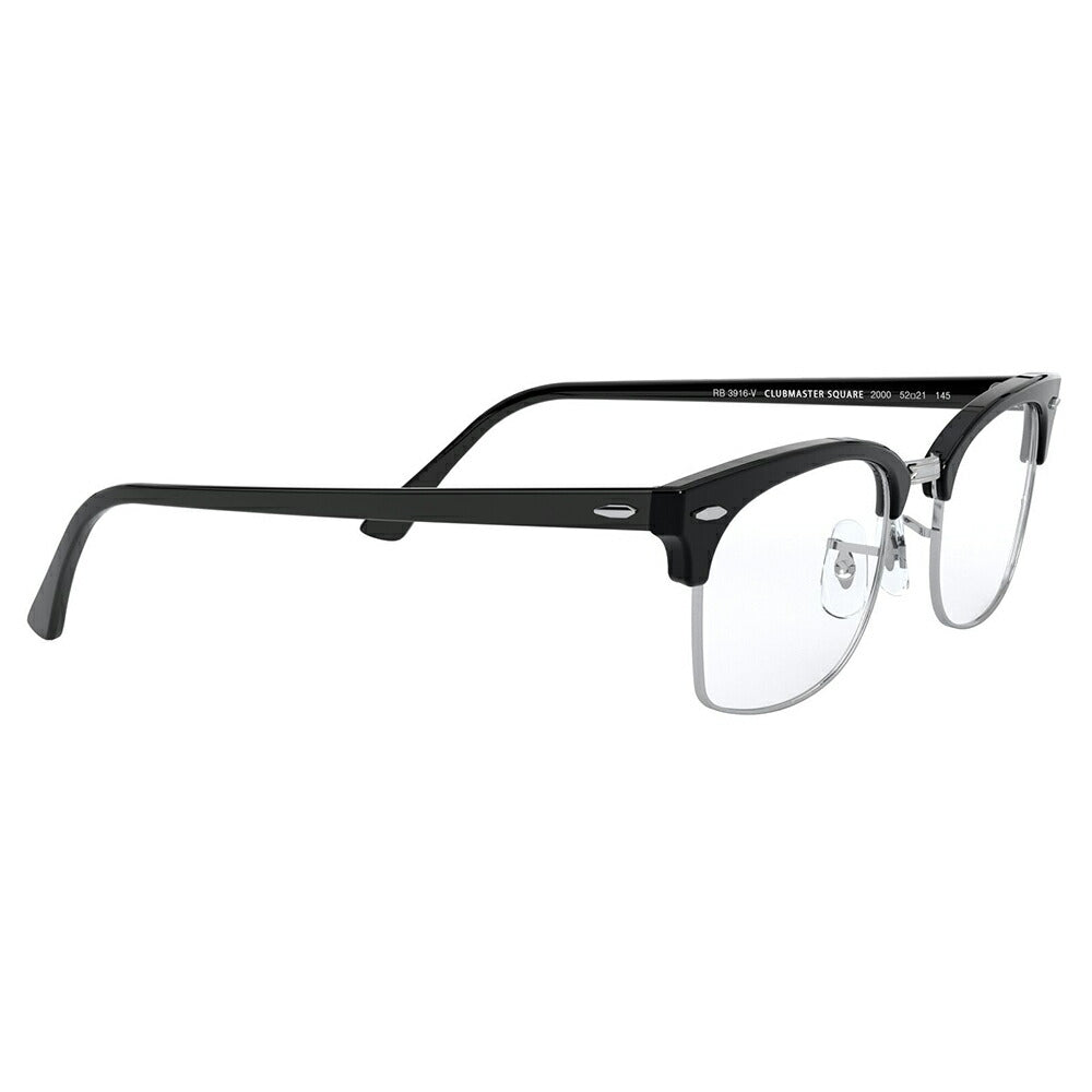 【アウトレット】度なし1.55レンズ交換+0円 レイバン メガネ フレーム RX3916V 2000 50 52 Ray-Ban レイバン純正レンズ対応クラブマスター CLUBMASTER SQUARE OPTICS メタル ブロー スクエア