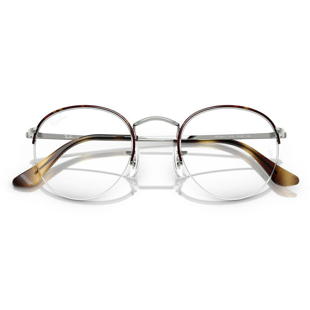 【正規品販売店】度なし1.55レンズ交換+0円 レイバン メガネ フレーム RX3947V 3178 51 53 Ray-Ban レイバン純正レンズ対応 ROUND GAZE ナイロール ラウンド クラシック