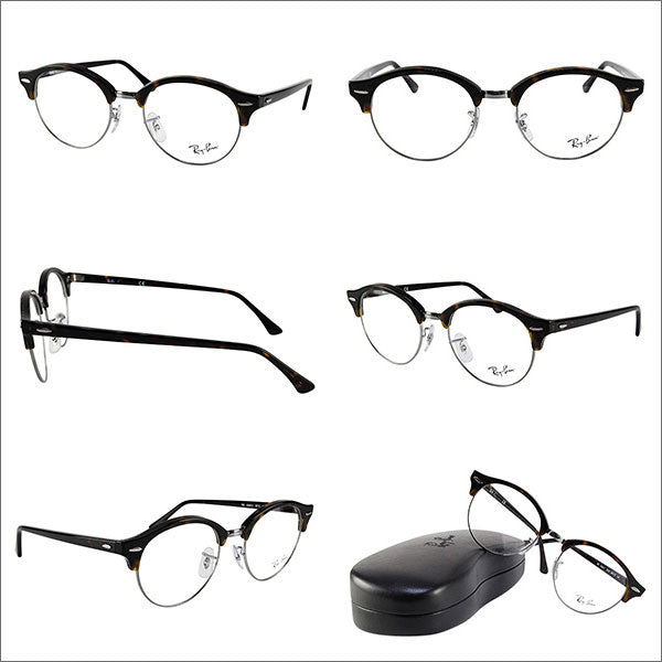 【正规品贩售売店】reiban kuraburaウンド メガネ fureーム サngugurasu 老眼镜セットRX4246V 2012 49 Ray-Ban CLUBROUND shiniagurasu riodengugurasu読书 マホ ブルーライトカット変更可