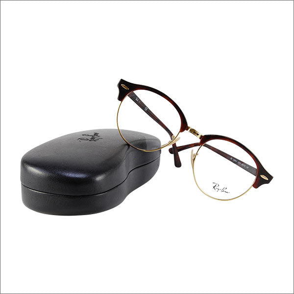 【アウトレット】レイバン クラブラウンド メガネ フレーム ブルーライトカットレンズセット RX4246V 2372 49 Ray-Ban CLUBROUND PCメガネ 度付き対応可