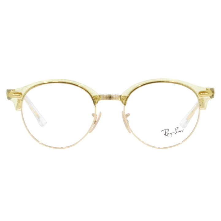 [Authorized Retailer] Ray-Ban Club Round Glasses Frame Blue Light Cut Lens Set RX4246V 5762 49 Ray-Ban CLUBROUND PC Glasses Prescription Available 