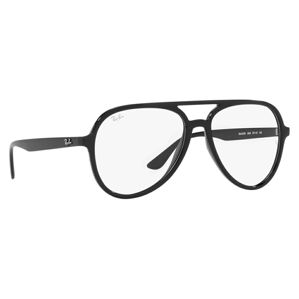 【アウトレット】度なし1.55レンズ交換+0円 レイバン メガネ フレーム RX4376VF 2000 57 Ray-Ban レイバン純正レンズ対応 パイロット ティアドロップ ダブルブリッジ 伊達眼鏡 メガネ メンズ レディース