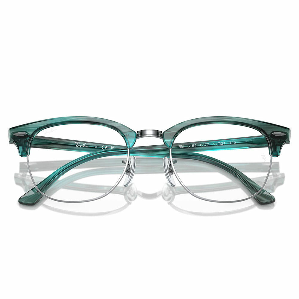 【正規品販売店】度なし1.55レンズ交換+0円 レイバン メガネ フレーム RX5154 8377 51 53 Ray-Ban レイバン純正レンズ対応 CLUBMASTER クラブマスター メタル サーモント ブロー 伊達メガネ 眼鏡