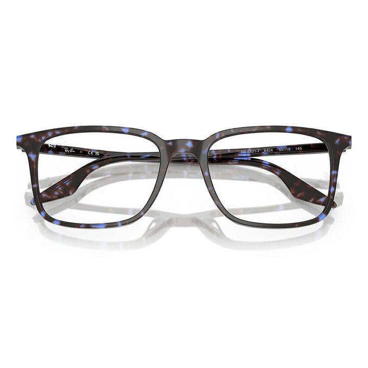【正規品販売店】度なし1.55レンズ交換+0円 レイバン メガネ フレーム RX5421F 8424 55 Ray-Ban レイバン純正レンズ対応 スクエア ウェリントン フルフィットモデル スリムアセテート メンズ レディース 伊達メガネ 眼鏡