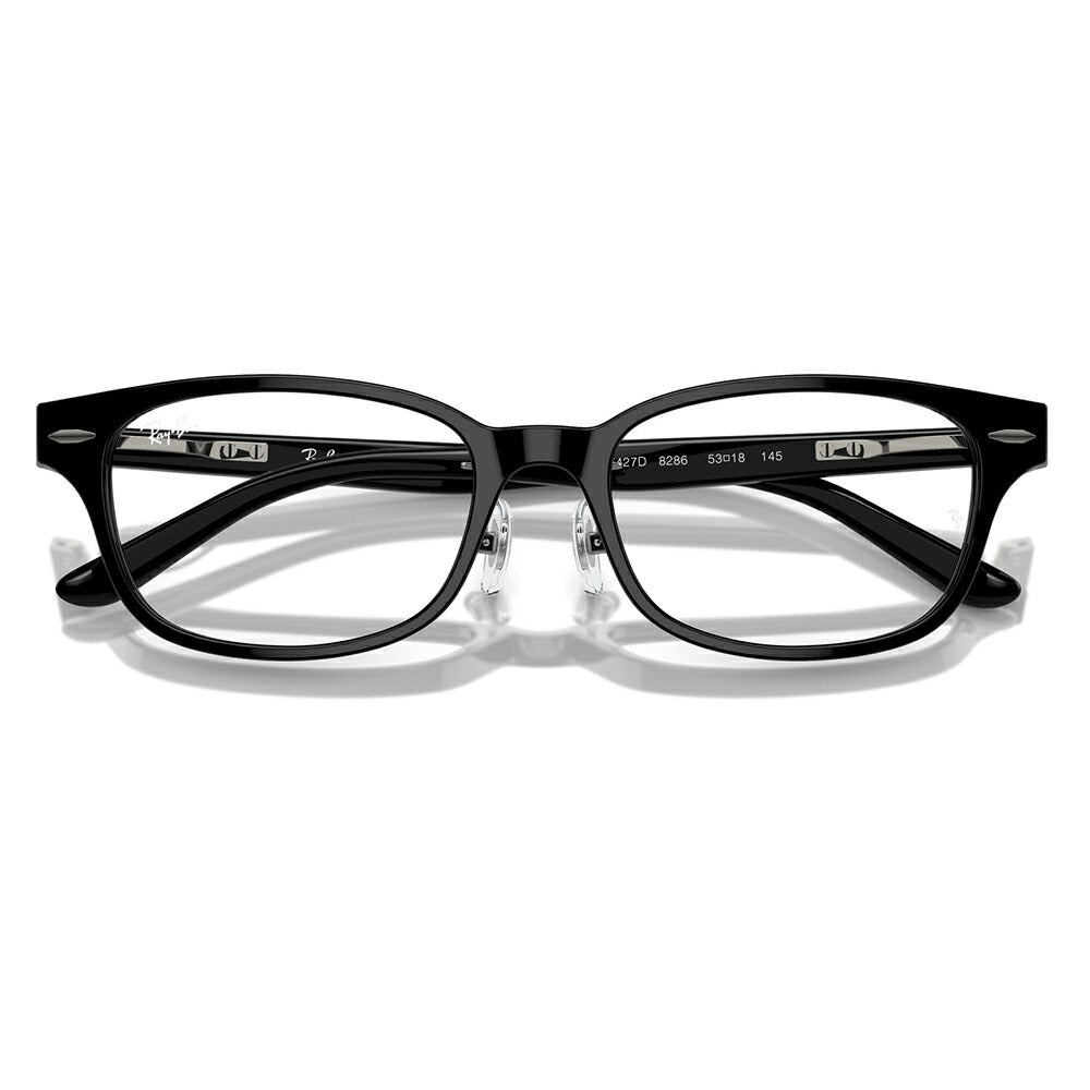 【アウトレット】度なし1.55レンズ交換+0円 レイバン メガネ フレーム RX5427D 8286 54 Ray-Ban スクエア ユニセックス セル アジアンフィット  伊達メガネ 眼鏡